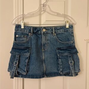 Garage Blue Denim Mini Skirt